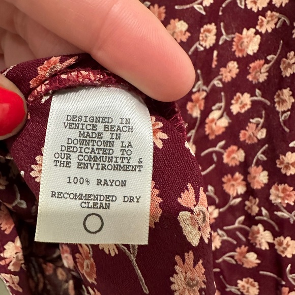 Flynn Skye red & pink floral boho festival mini dress summer vacation formal 1 - Picture 13 of 13